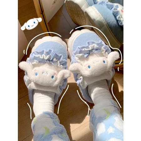 Dễ Thương Dép cotton Đế Dày Thời Trang Thu Đông 2023 Dành Cho Nữ