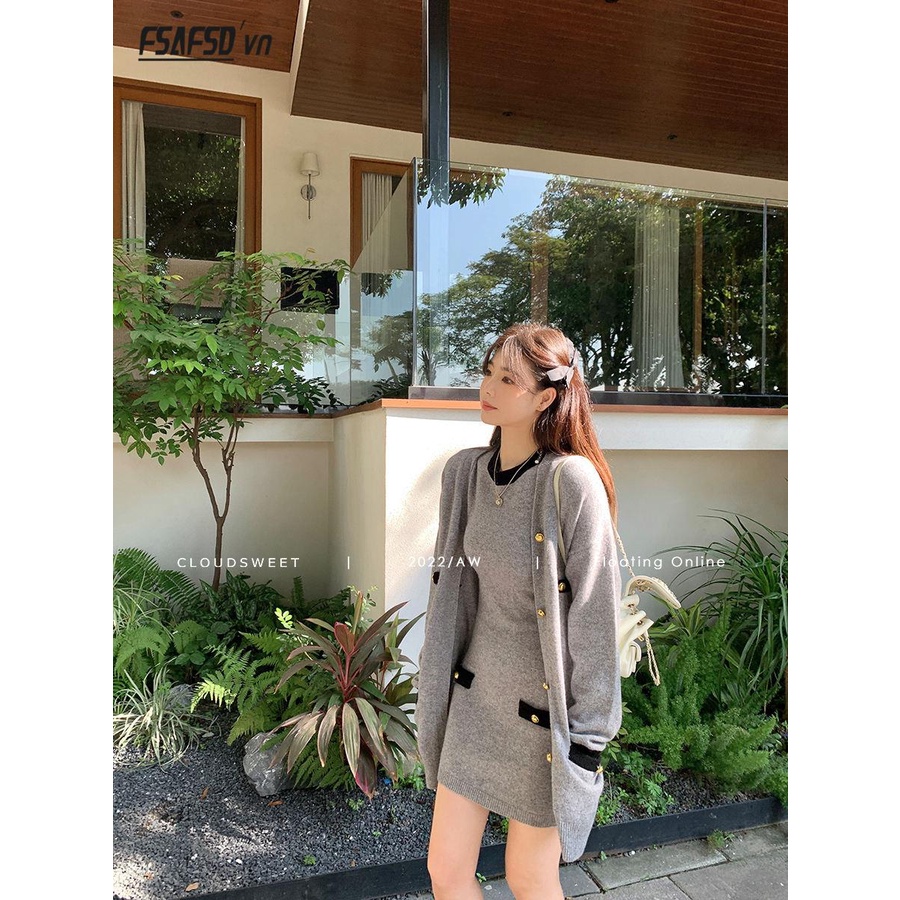 Honypove Áo Khoác cardigan Dệt Kim cotton Cao Cấp Phong Cách Mới Xuân Thu 2023