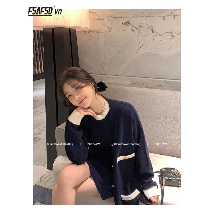 Honypove Áo Khoác cardigan Dệt Kim cotton Cao Cấp Phong Cách Mới Xuân Thu 2023