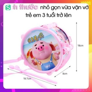 Đồ chơi trống hình heo Pepa cho bé vui nhộn - Bộ đồ chơi trống mấu mới