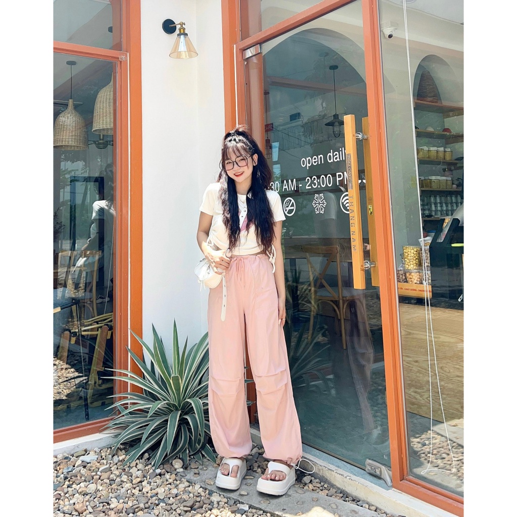 QUẦN TÚI VẢI vải dù mát có cạp chun sau form rộng dây rút gấu 23 August Store - Quanvaidu_6929_P13K11