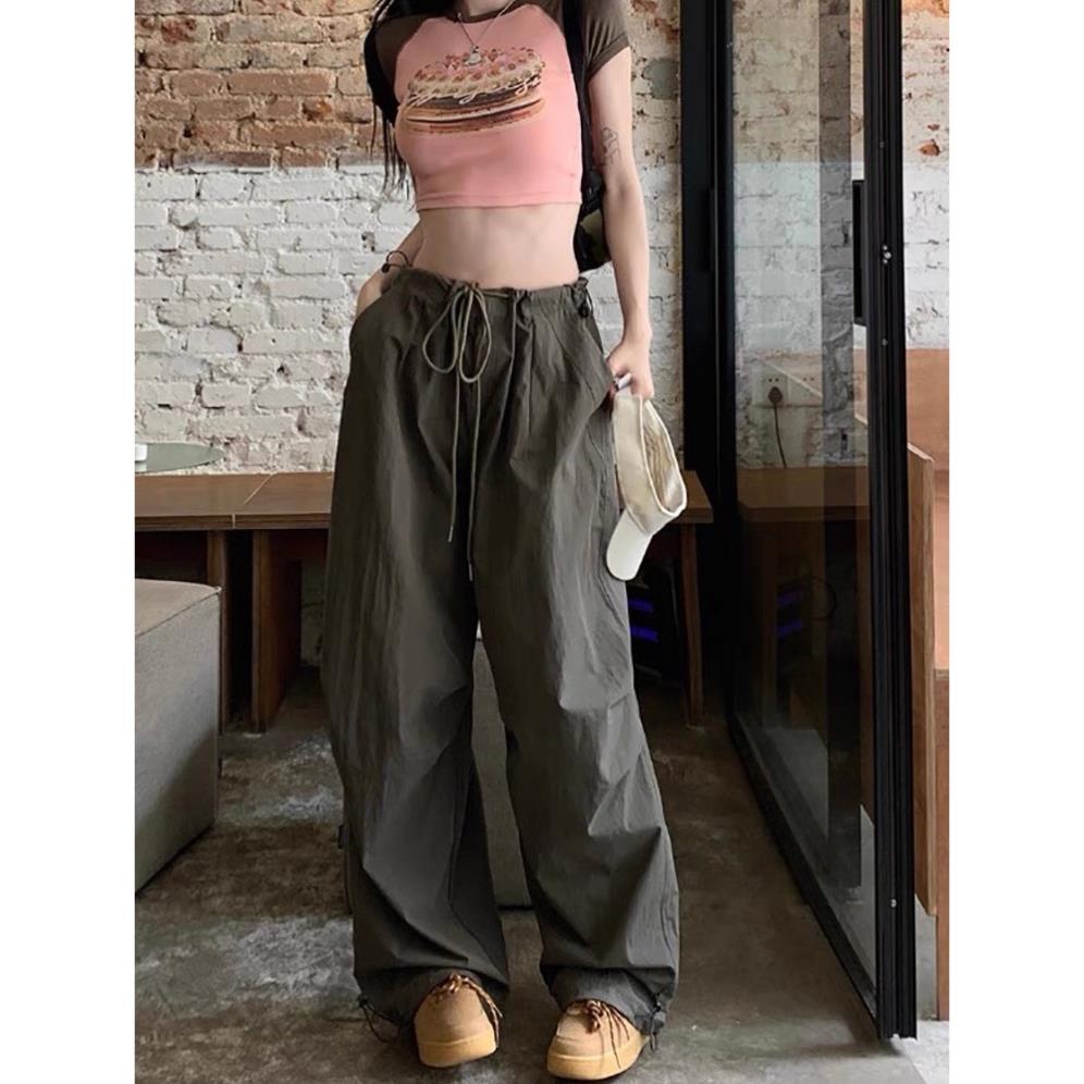 QUẦN TÚI VẢI vải dù mát có cạp chun sau form rộng dây rút gấu 23 August Store - Quanvaidu_6929_P13K11