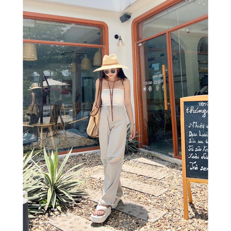 QUẦN TÚI VẢI vải dù mát có cạp chun sau form rộng dây rút gấu 23 August Store - Quanvaidu_6929_P13K11