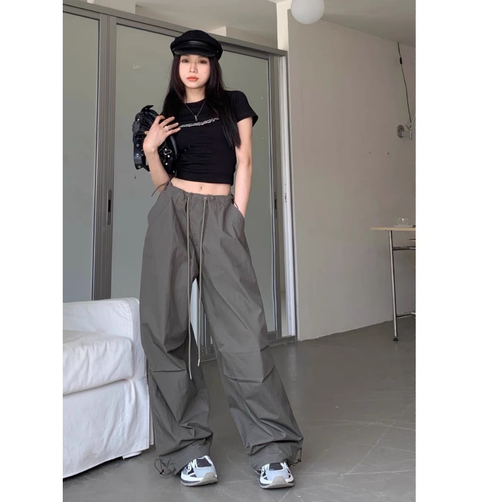 QUẦN TÚI VẢI vải dù mát có cạp chun sau form rộng dây rút gấu 23 August Store - Quanvaidu_6929_P13K11