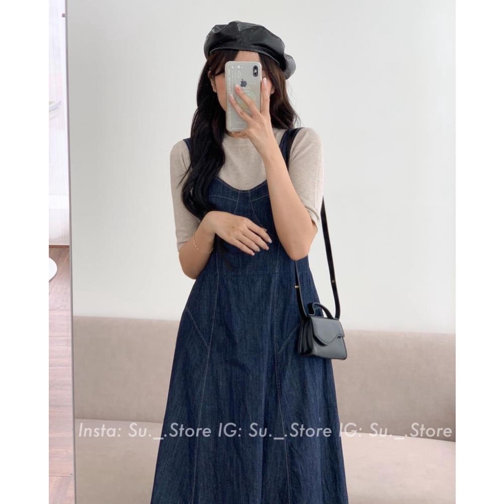 VÁY JEANS 2 dây lưng chun dáng xòe mã Yemjean634/P0K11