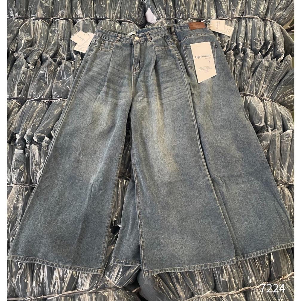 QUẦN JEASN ỐNG XUÔNG xếp ly trước ống rộng - 23 August Store - Quanjeanxuong7224