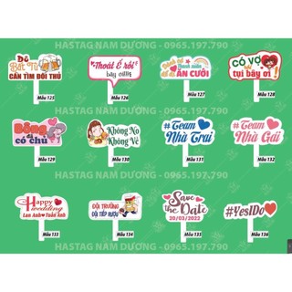 {ĐÁM CƯỚI 03 }Hastag đám cưới lựa chọn theo yêu cầu