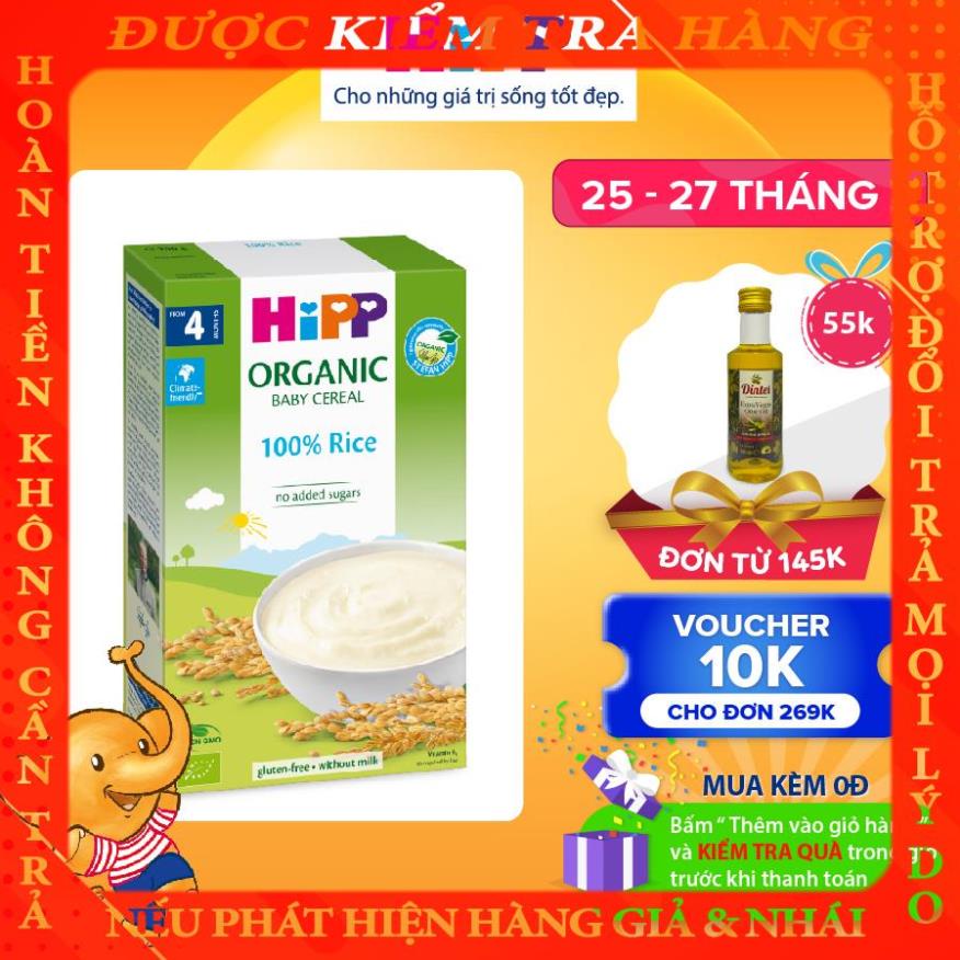 Bột ăn dặm dinh dưỡng Gạo nhũ nhi HiPP Organic 200g