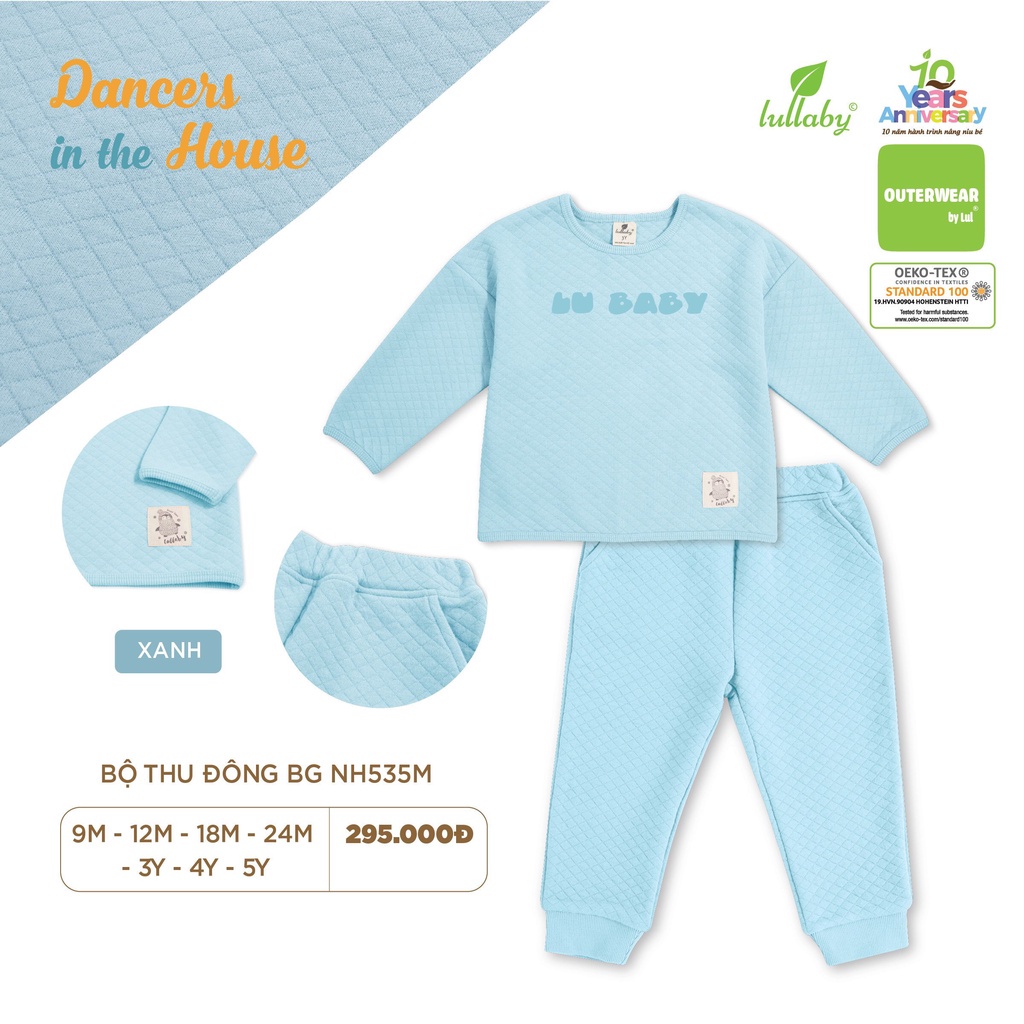 Lullaby - Bộ chần bồng bé trai, bé gái Lullaby NH534M/NH535M