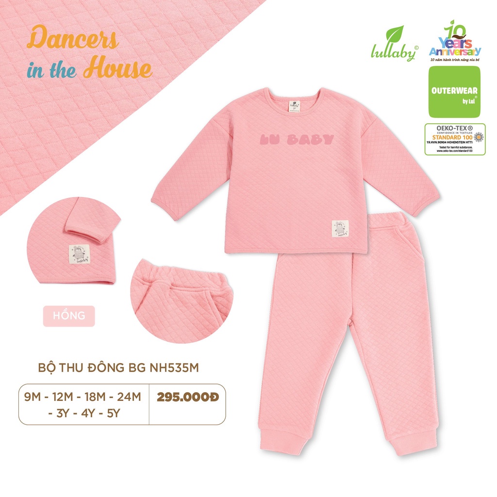 Lullaby - Bộ chần bồng bé trai, bé gái Lullaby NH534M/NH535M