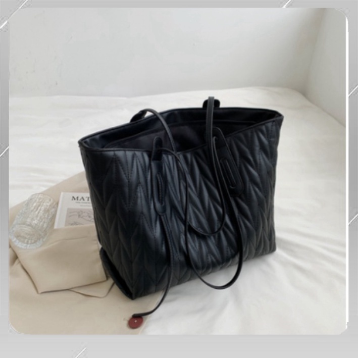 D113 Túi xách bản to chất da siêu mềm kiểu dáng đơn giản