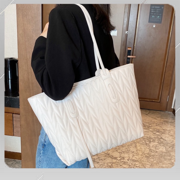 Túi xách bản to túi tote chất da siêu mềm kiểu dáng đơn giản