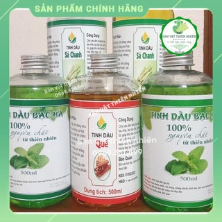 Tinh dầu Sả - Quế - Bạc Hà Chai 500ml