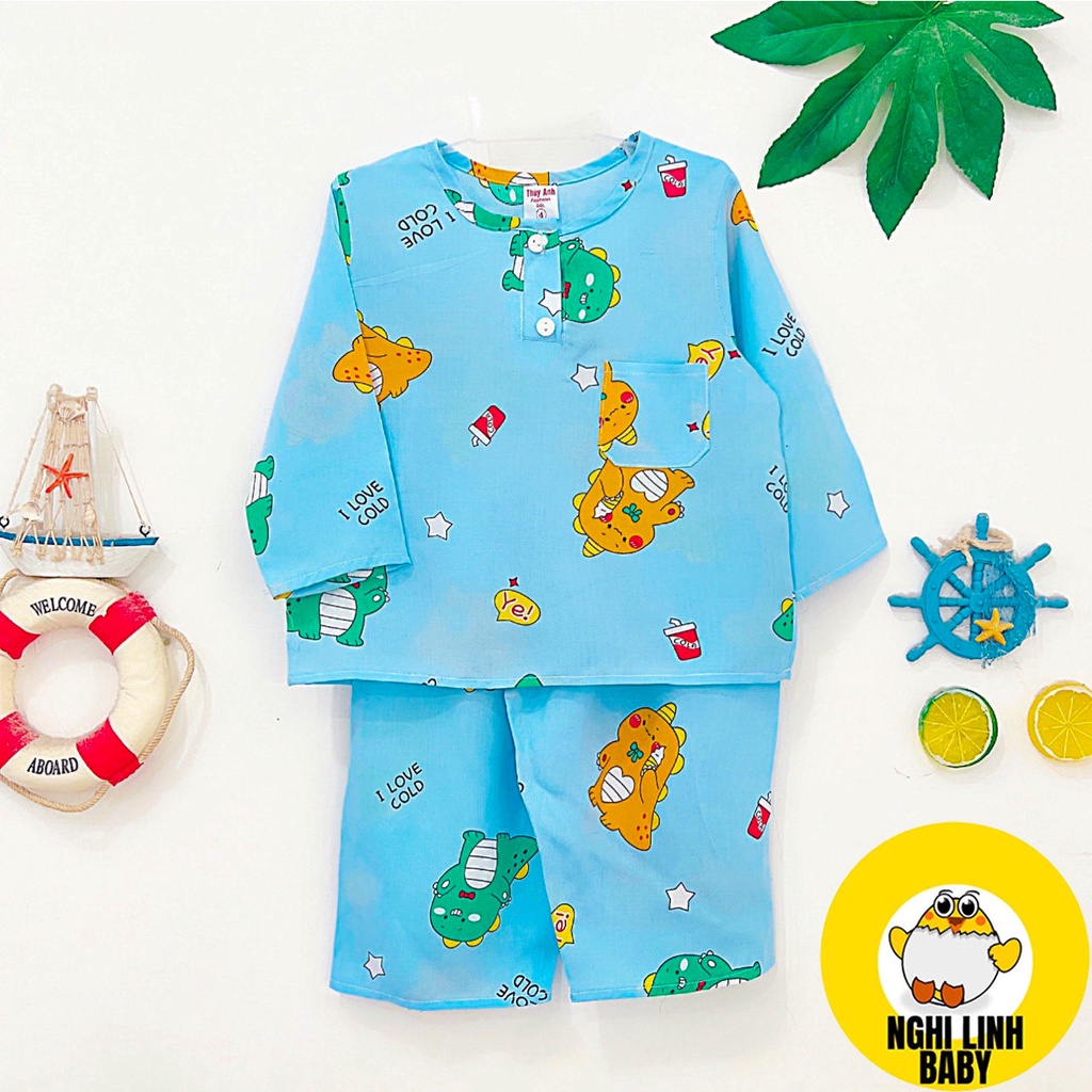 Bộ quần áo cho bé trai, thời trang trẻ em tay dài quần dài cho bé từ 9-36kg - Nghi Linh Baby