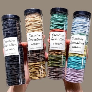  sãn Ống 100 Chun Buộc Tóc Cho Nữ Màu Vintage Siêu Hot ,Hộp 100 chun buộc tóc nhiều màu siêu xinh 