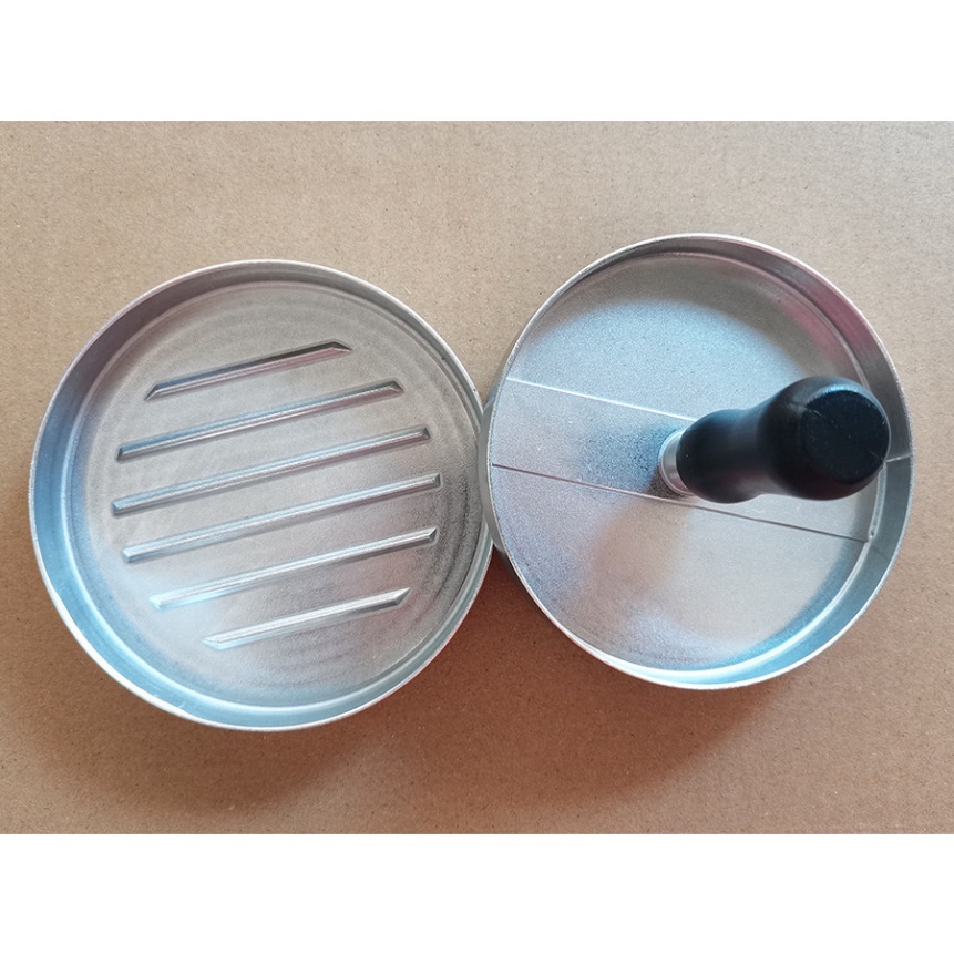 Khuôn nhôm tròn 12 cm ưu đãi 100 tầng giấy ngấm dầu dùng ép thịt làm nhân bánh hamburger ép cơm, xôi..đa dụng PVN4789