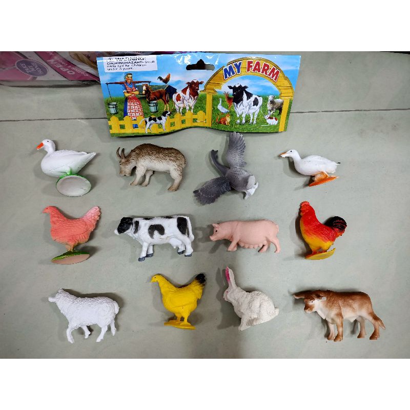 Bộ đồ chơi mô phỏng các loại động vật nuôi tại nhà MY FARM gồm 12 con khác nhau