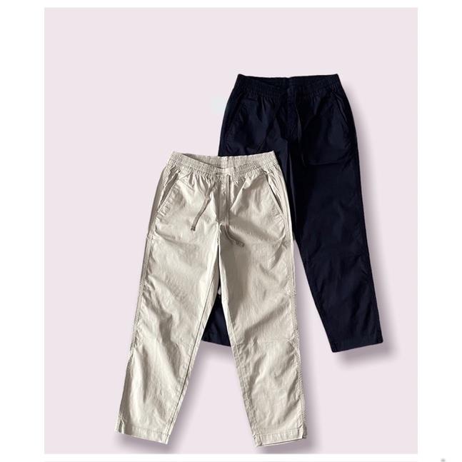 Quần kaki nam, bé trai lưng thun ống suông dáng baggy vải xịn co giản size từ 45- 75 ký  cao cấp.