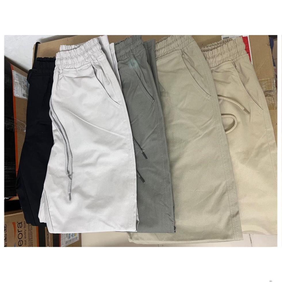 Quần kaki nam, bé trai lưng thun ống suông dáng baggy vải xịn co giản size từ 45- 75 ký  cao cấp.
