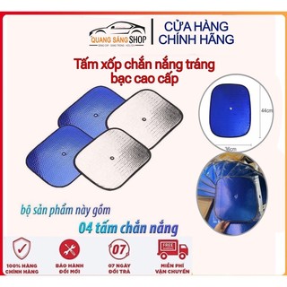 Bộ 4 tấm che nắng ô tô- màu xanh coban cách nhiệt hàng đẹp loại 1
