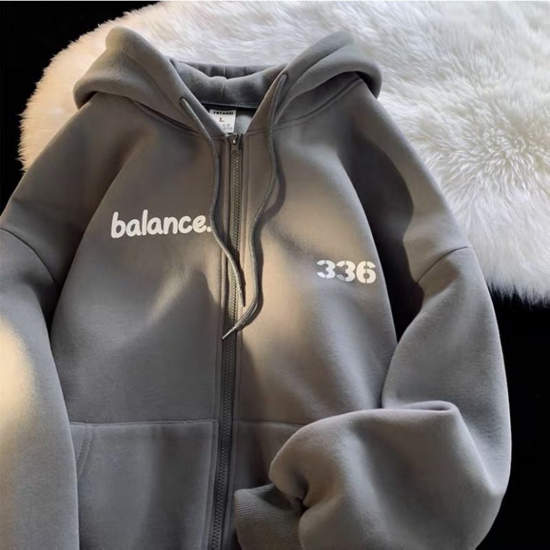 Áo khoác hoodie zip có khoá chất nỉ bông siêu dày in hình cá tính36