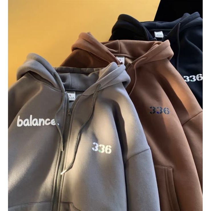 Áo khoác hoodie zip có khoá chất nỉ bông siêu dày in hình cá tính36