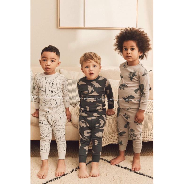 Set 3 bộ khủng long tone nâu - ghi - be cho bé new