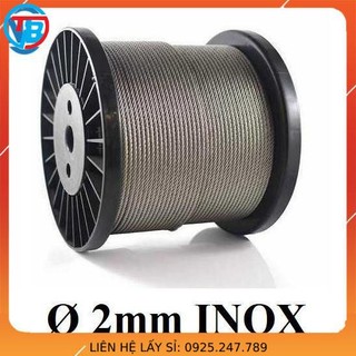 Dây cáp inox 304 phi 2mm cáp thép giá sỉ