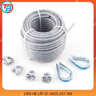 Dây cáp thép bọc nhựa phi 12 dài 1 mét – 1000 mét cáp thép giá sỉ