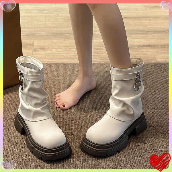 Giày Boot martin Đế Dày Thiết Kế Mới Thời Trang Theo Phong Cách retro Dành Cho Nữ