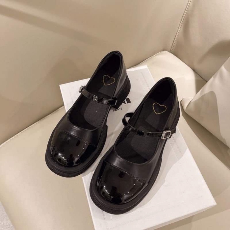 Giày búp bê nữ, giày marry jane mũi tròn quai ngang tiểu thư