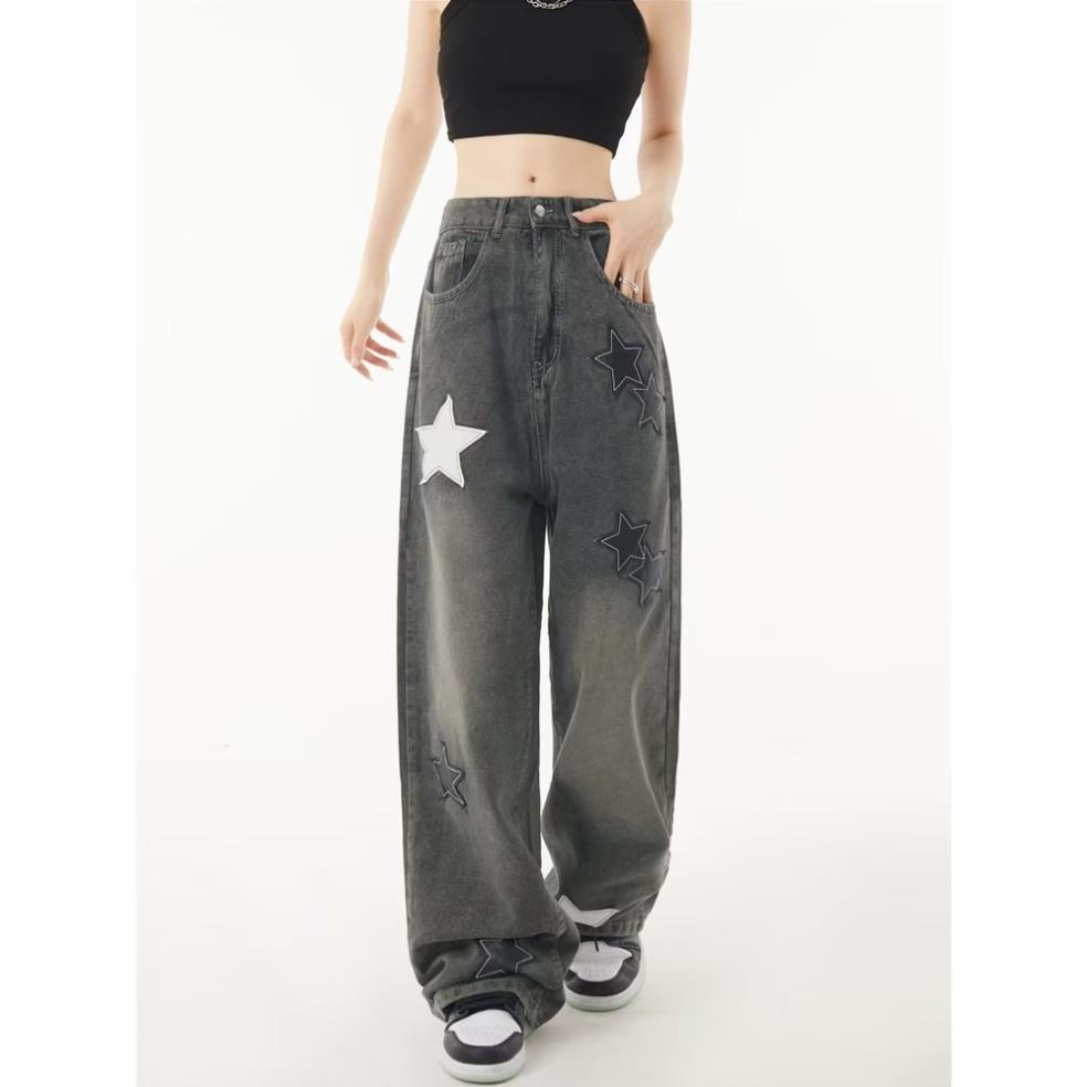 Quần Jeans Nữ Ống Rộng , Quần Bò Nữ Ống Suông Phối Túi Màu Xanh Siêu HOT TL33 | BigBuy360 - bigbuy360.vn