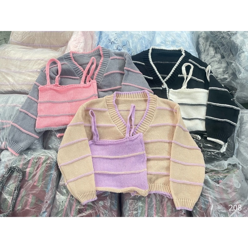 Sét len 2 món cadigan len kèm áo 2s hàng QC chuẩn L1