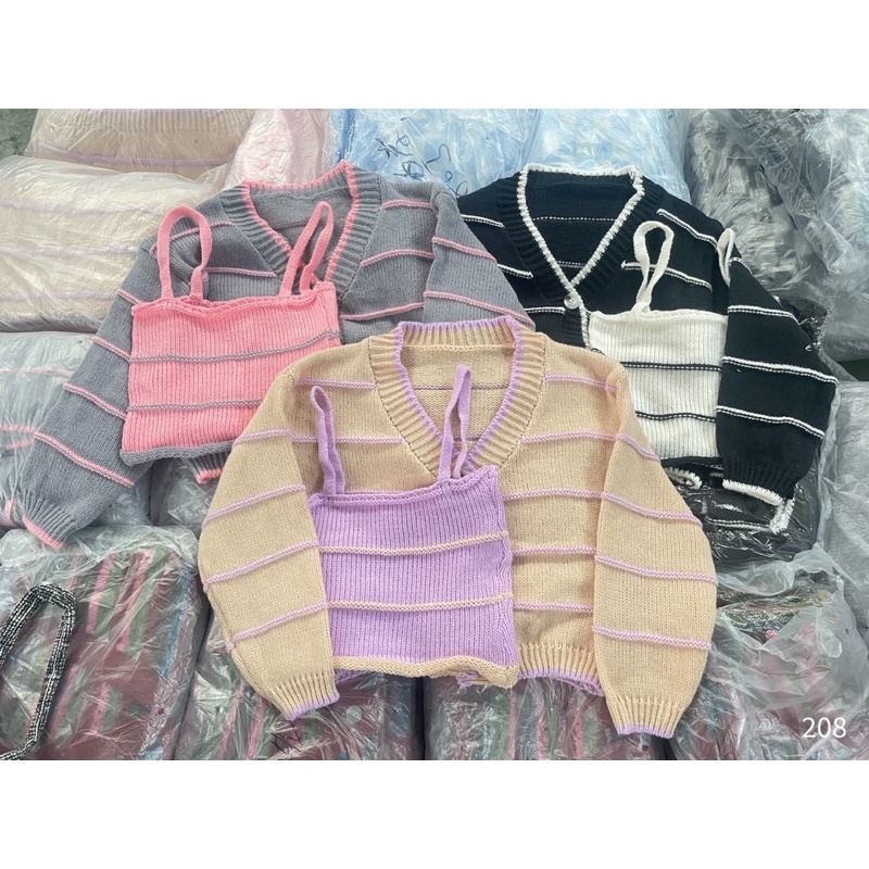 Sét len 2 món cadigan len kèm áo 2s hàng QC chuẩn L1