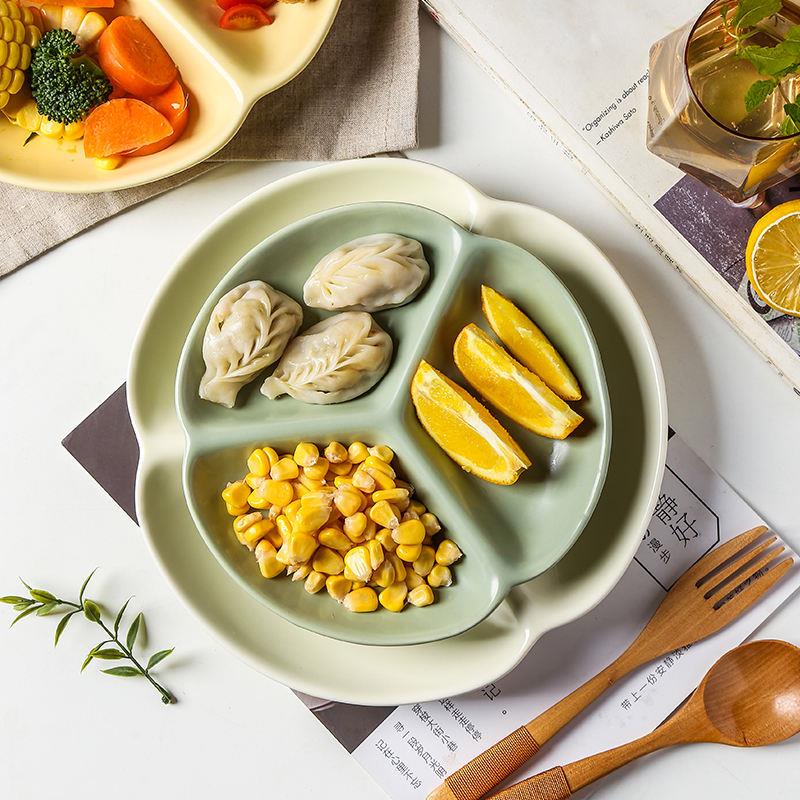 Đĩa Chia Ngăn Đựng Thức Ăn Giảm Cân Ba Phần Trái Cây Cho Trẻ Em s