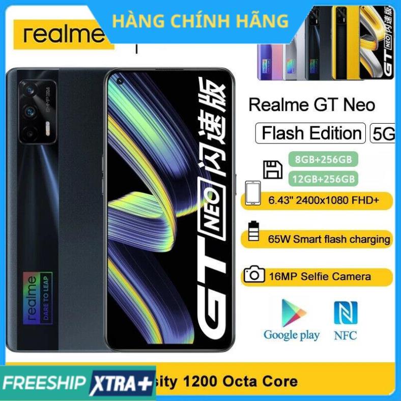 Điện Thoại Realme GT Neo Flash 5G ram 8G/128GB Nhập khẩu fullbox nguyên seal bảo hành 12 tháng