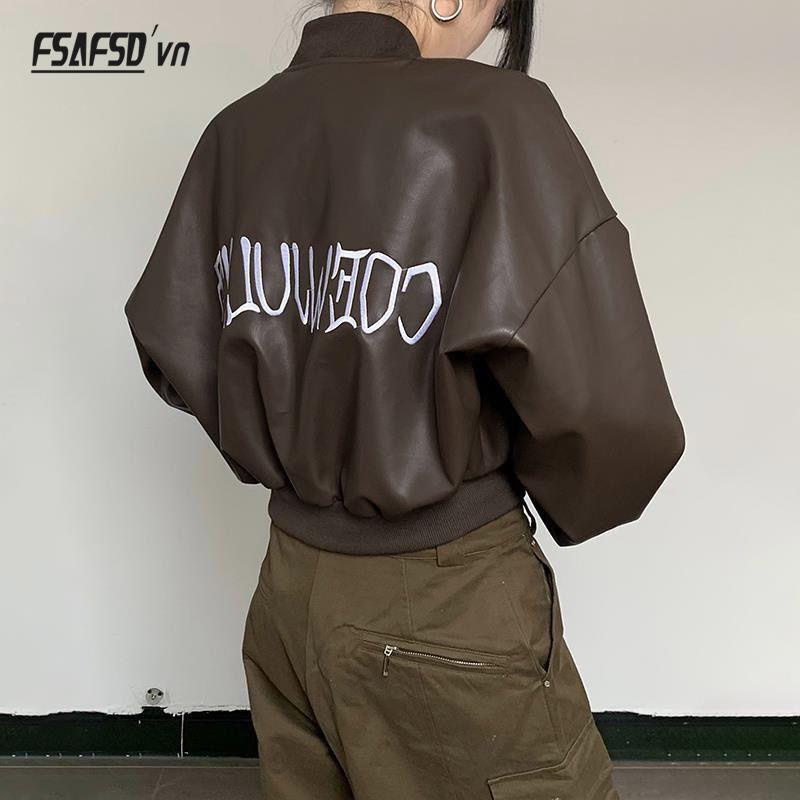 Áo Khoác Bóng Chày Dài Tay Phong Cách retro Thời Trang Cho Nữ