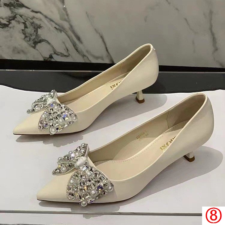 Giày Cao Gót Mũi Nhọn Đính Đá Thời Trang Mùa Thu Mới 2023 Cho Nữ