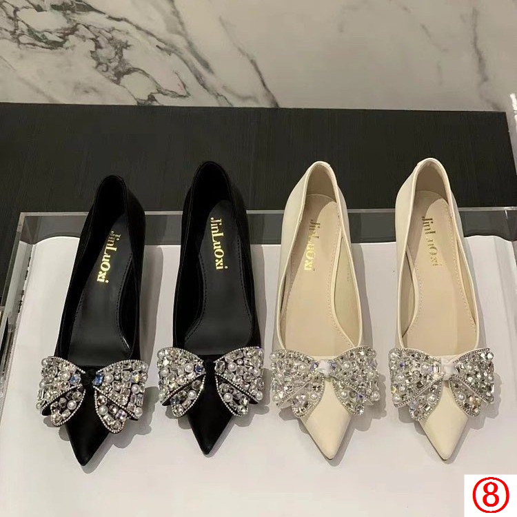 Giày Cao Gót Mũi Nhọn Đính Đá Thời Trang Mùa Thu Mới 2023 Cho Nữ