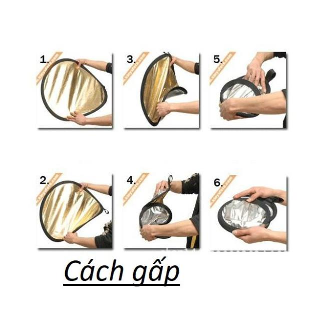 Tấm hắt sáng tròn 2 mặt đầy 2 trong 1 vàng bạc