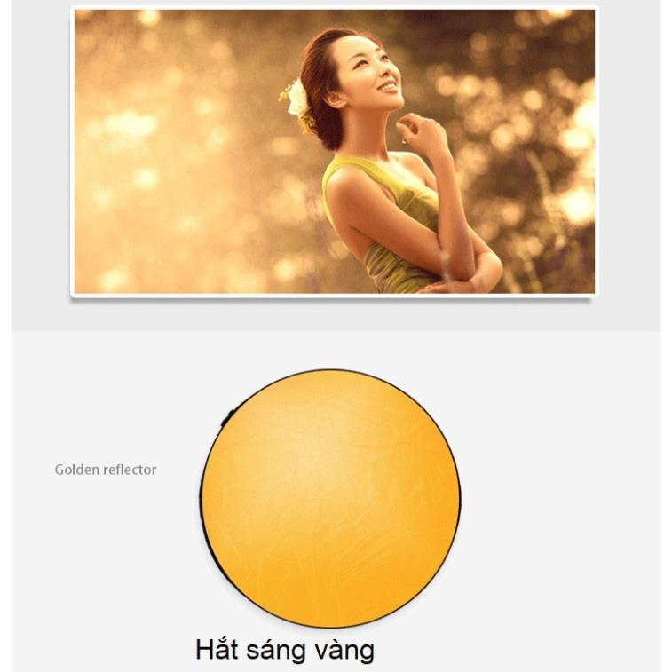 Tấm hắt sáng tròn 2 mặt đầy 2 trong 1 vàng bạc