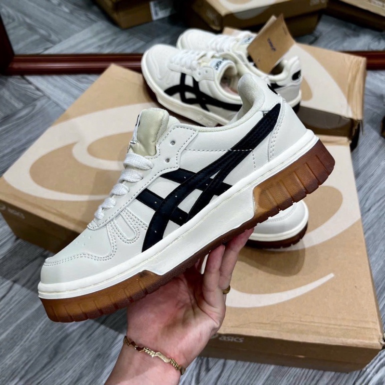 Giày Thể Thao Asics.Court MZ Kem Đen Và Kem Xám Mẫu Mới Thiết Kế Độc Lạ Hàng Hot Trend 2023