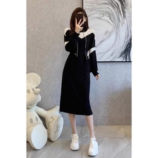 Đầm body thun phối nón cao cấp