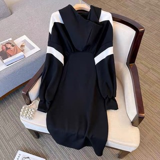 Đầm body thun phối nón cao cấp
