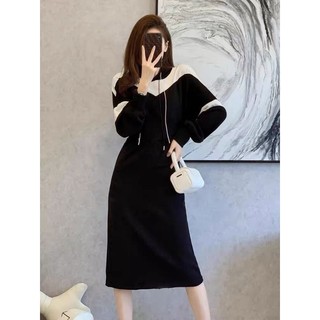Đầm body thun phối nón cao cấp
