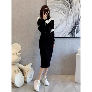 Đầm body thun phối nón cao cấp