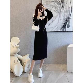 Đầm body thun phối nón cao cấp