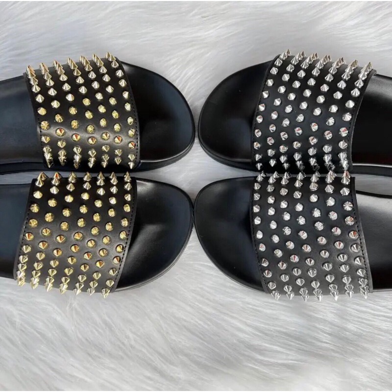 Dép quai ngang nam học sinh,quai da đính đá thời trang hottren 2023,đế êm ...