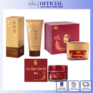Combo cao mụn sâm đỏ 36 vị full 15g + sữa rửa mặt mật nhân sâm meea orgnic - shop mẹ gạo