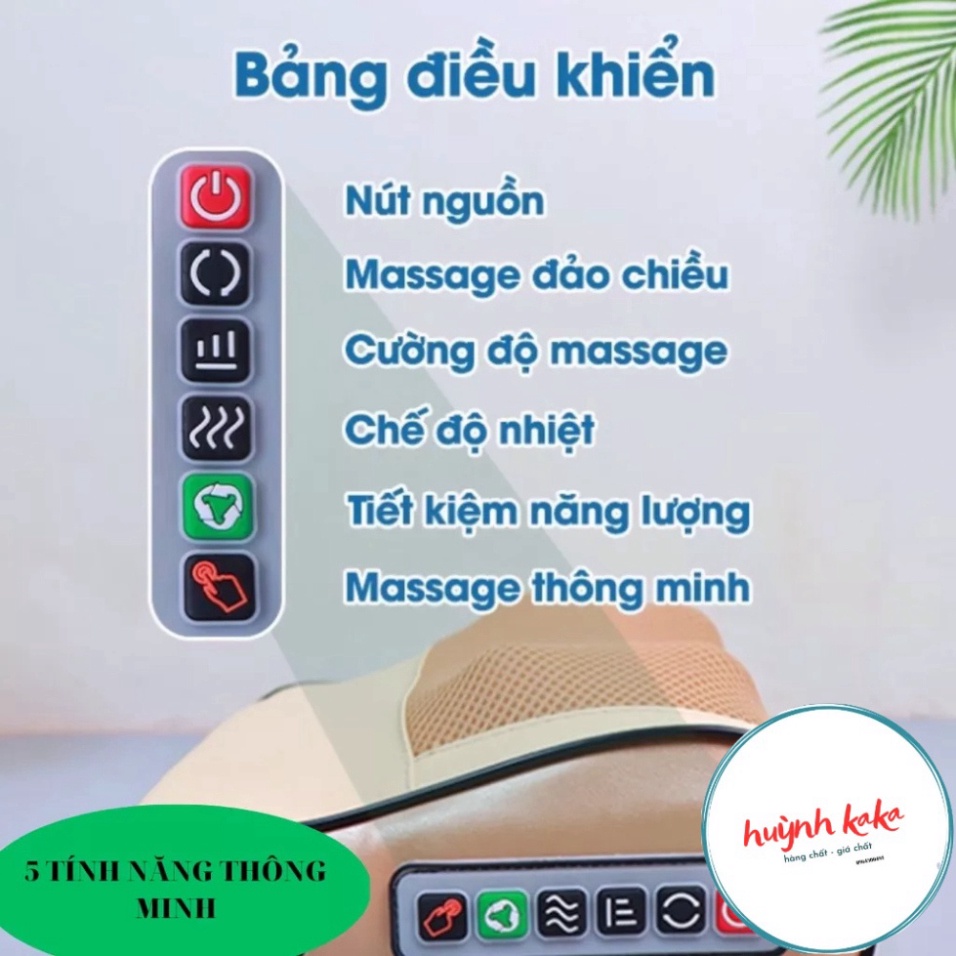 Gối Massage Cổ Vai Gáy Hồng Ngoại  - Máy Massage 20  bi cao cấp thế hệ mới